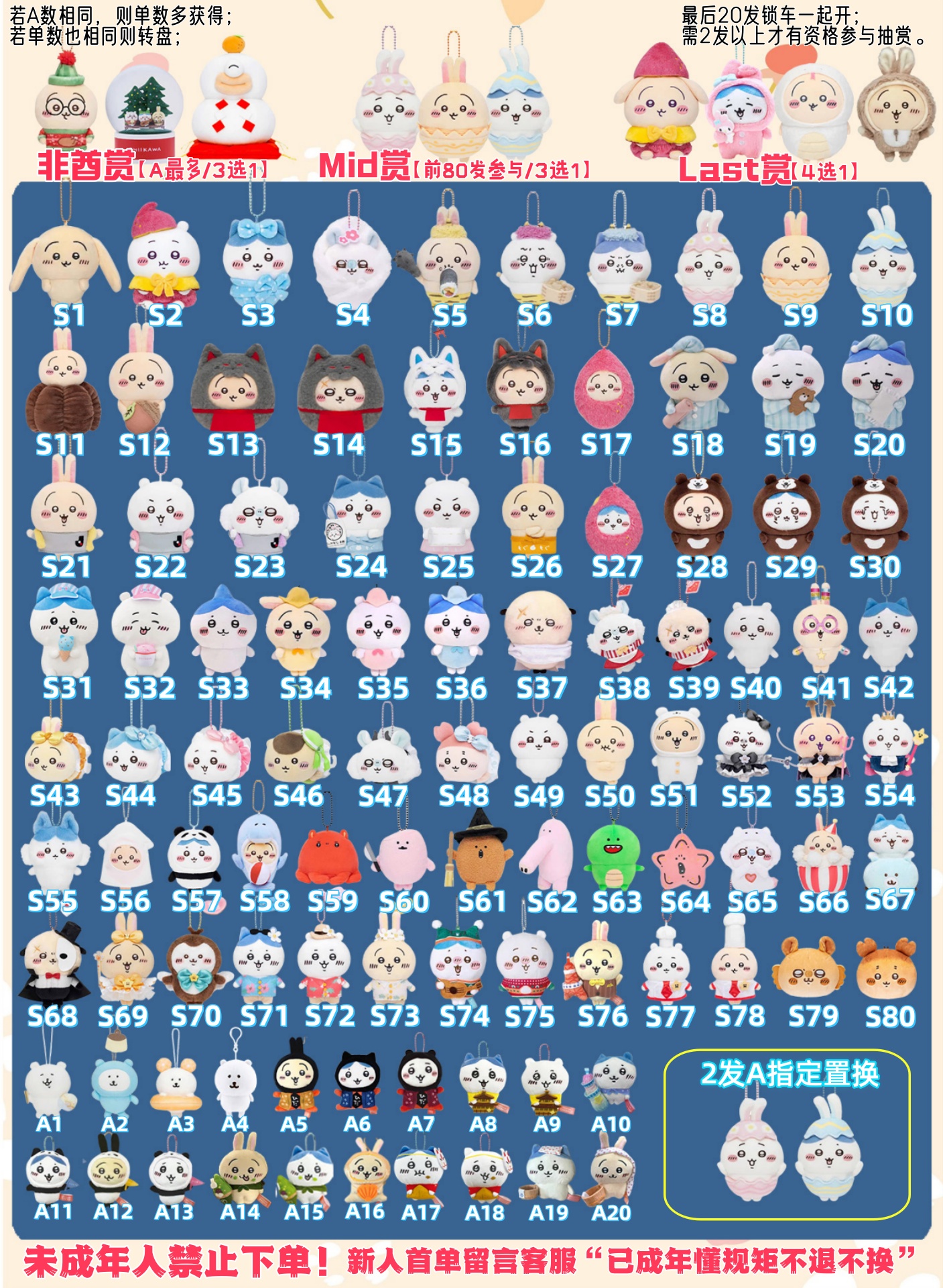 CHIIKAWA全毛绒正版毛绒