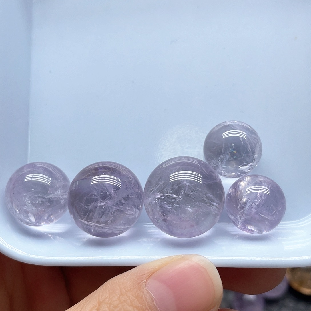 水晶珠宝半成品未镶嵌3玻利维亚紫单株组合无裂