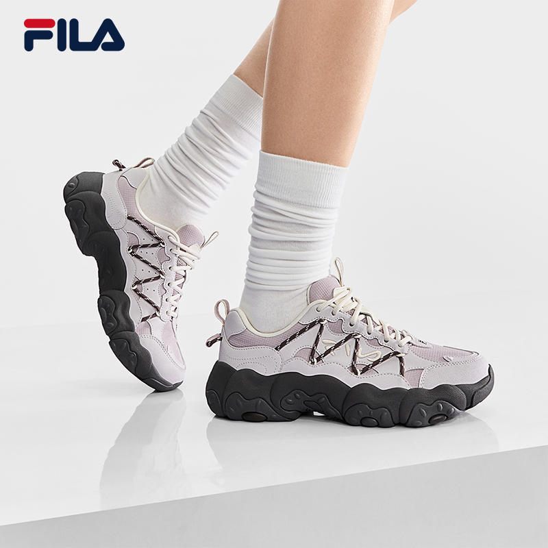 FILA 斐乐官方情侣FLUID 6复古运动鞋2025冬季新款猫爪6代休闲鞋