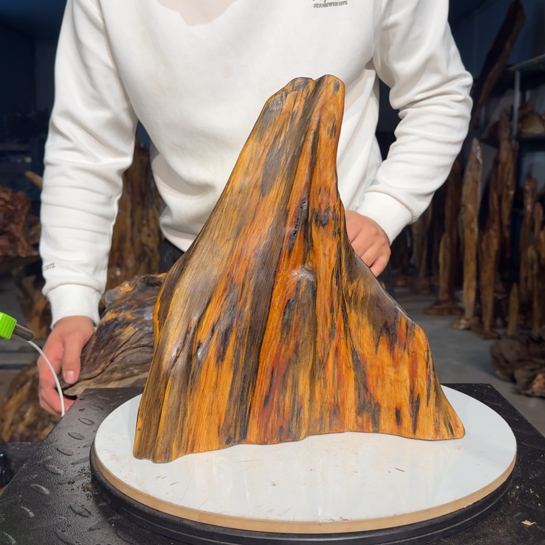 小***＞木佳友琥珀木摆件8