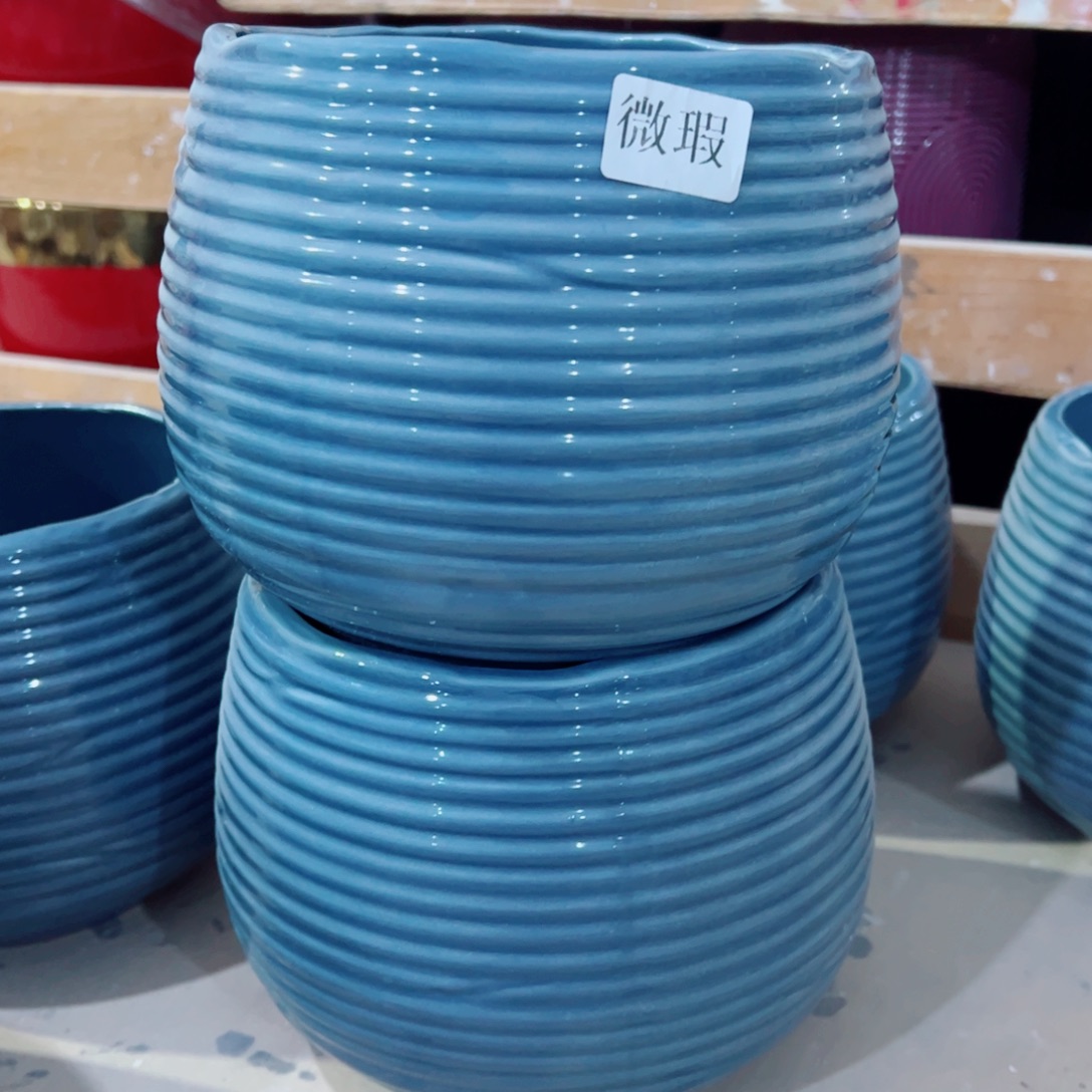 有孔，陶瓷花盆满10米包邮发货