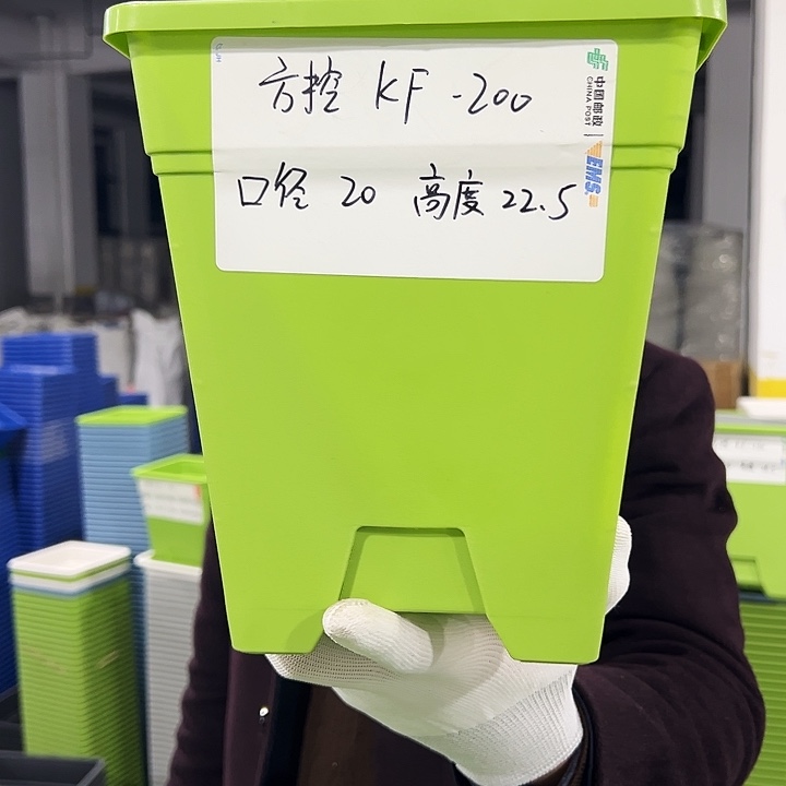 正品方盆口20高22灰色10只无托