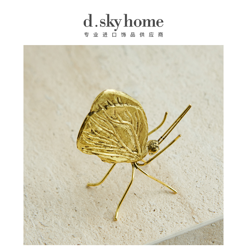 迪斯凯摆件-金色蝴蝶金色蚂蚁