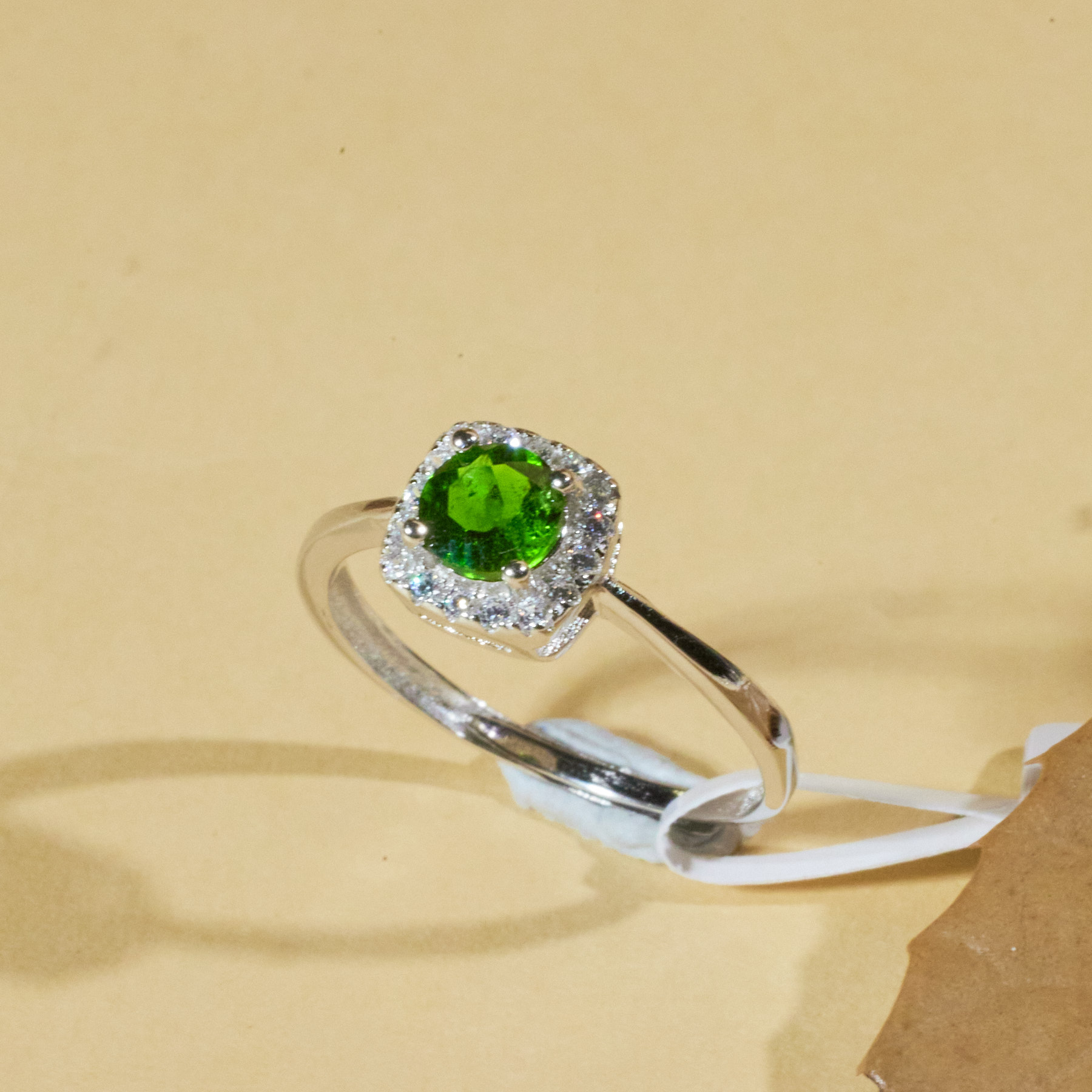 【歪歪】透辉石戒指*S925银镶嵌W5902