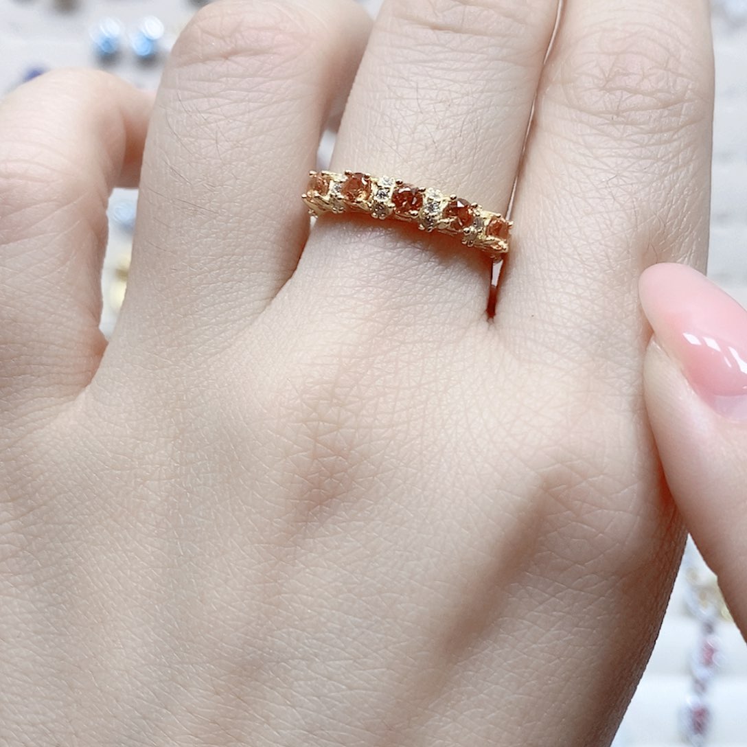 蓝宝石戒指银S925镶嵌685