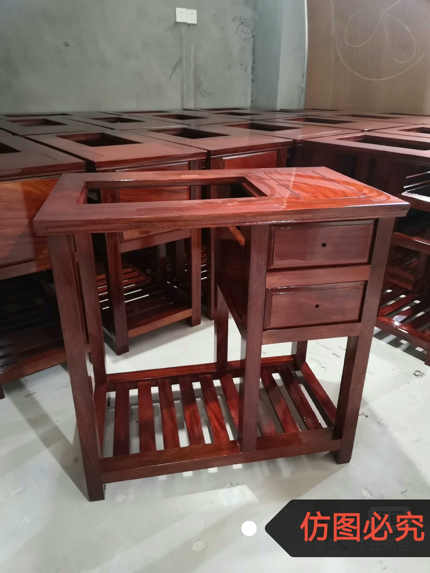 矛隼结构红塔利纯料双抽茶水柜68x68x40（不包邮）