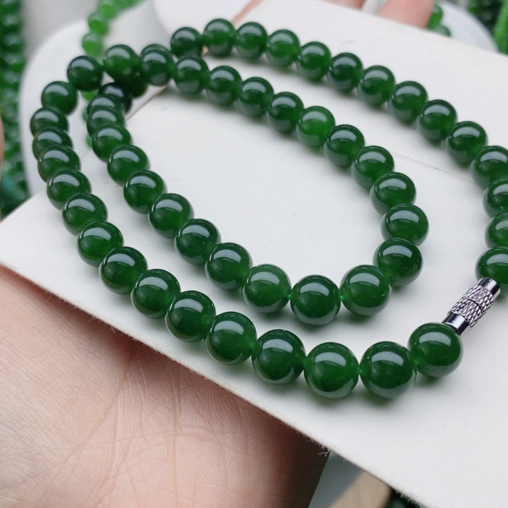 和田玉（碧玉）未镶嵌手链8