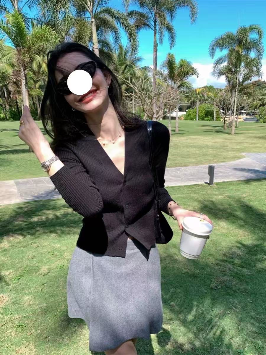 V领软糯 针织开衫