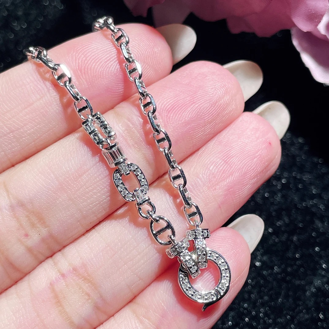 设计感18k金百搭扣头链