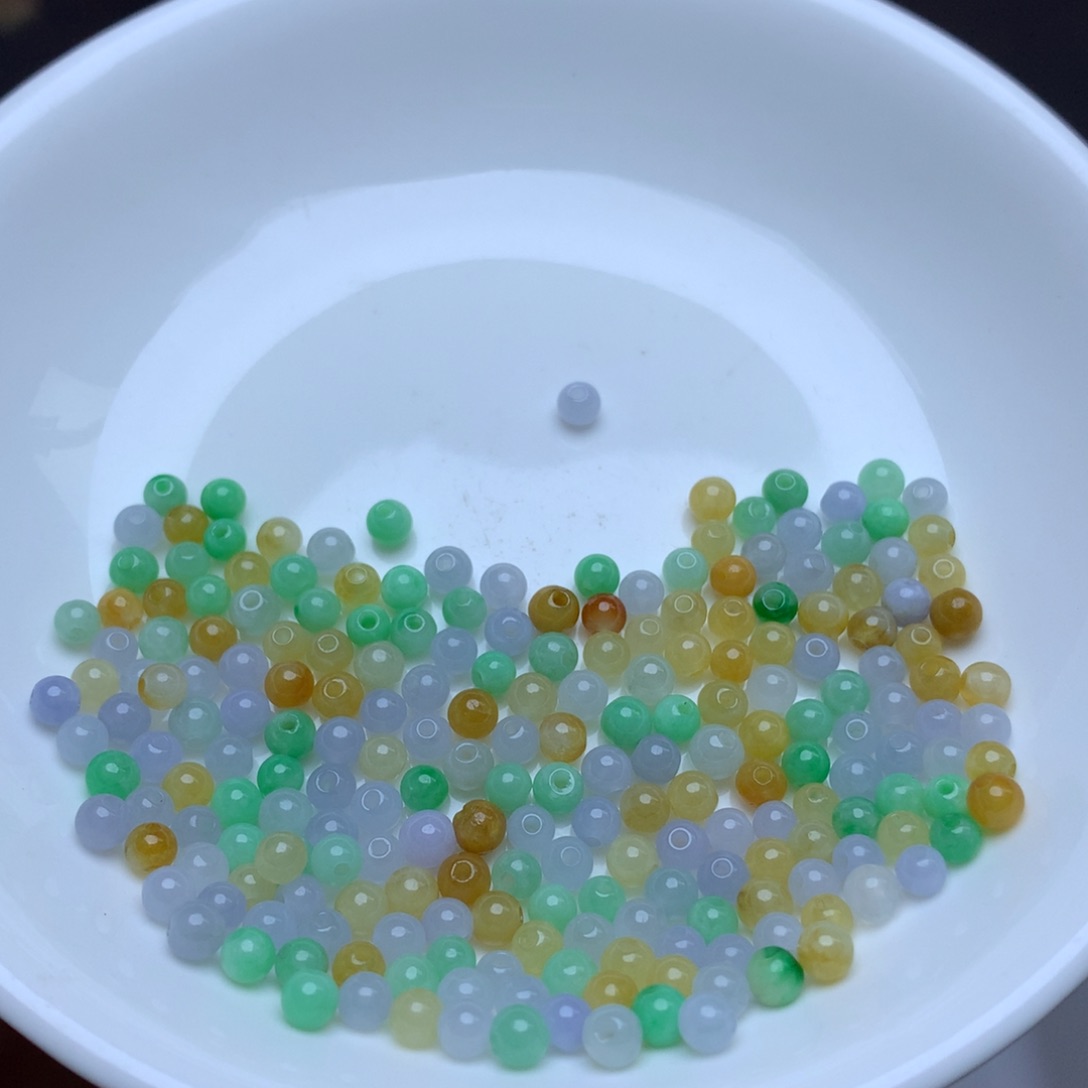 【闪购商品】翡翠手链未镶嵌卡3.5冰三彩10个