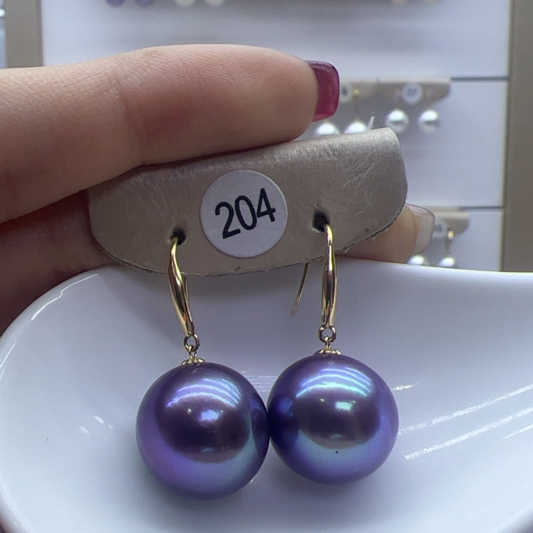 淡水珍珠耳饰18K金镶嵌