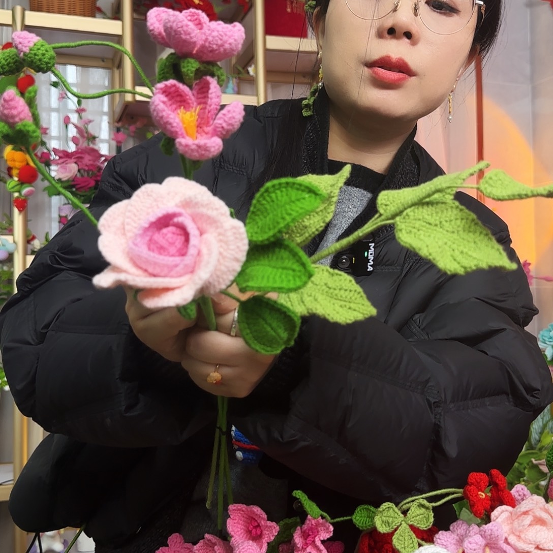 手工钩织设计花束