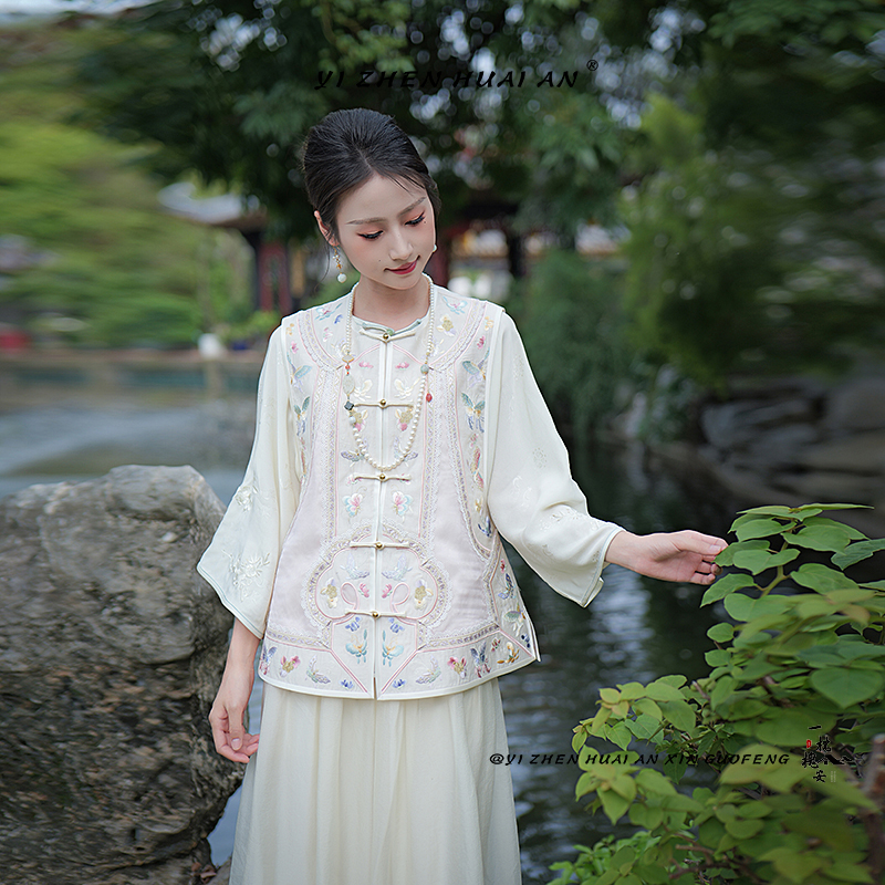 一枕槐安·【婉悦夏款】马甲民族风刺绣马夹中国风古风绣花春秋斜襟