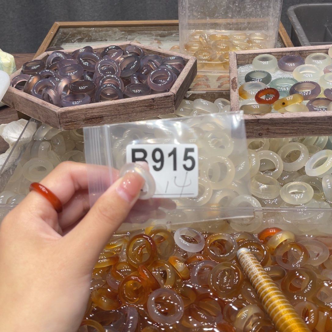 玛瑙/玉髓未镶嵌戒指915