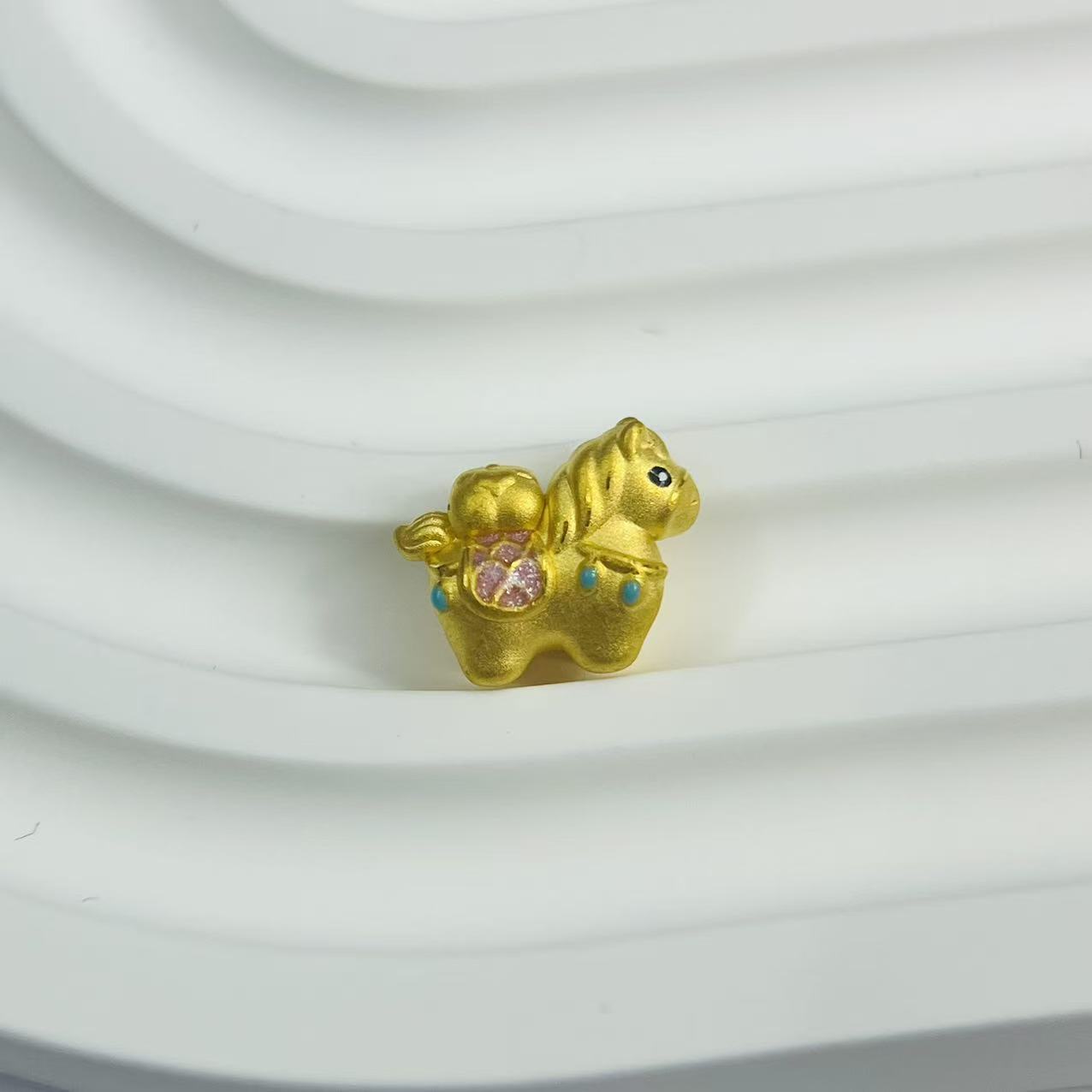 顺鑫黄金足金999马上好事发生紫色通孔DP2925-0860