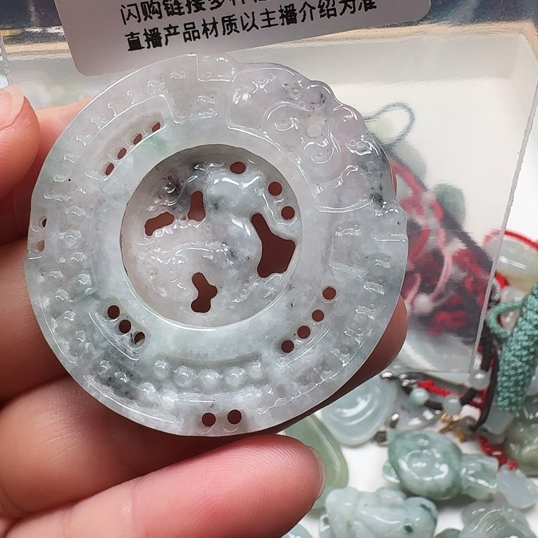 翡翠耳饰未镶嵌天然A货翡翠7816
