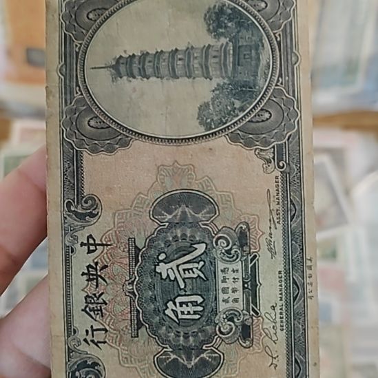 塑料中央银行贰角花塔