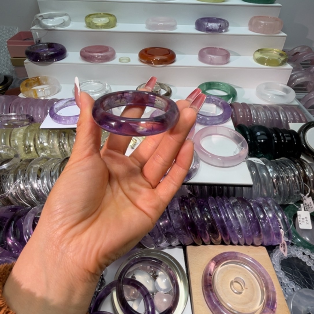 Q***N水晶未镶嵌手镯手镯52圈口18号