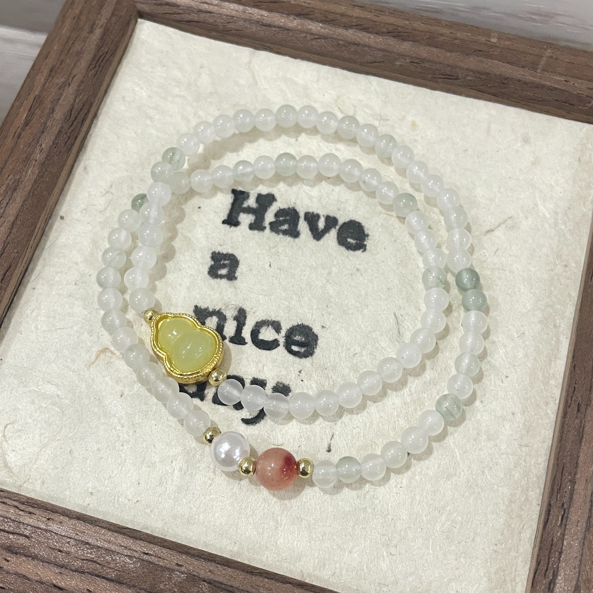 新品 天山翠手串双圈