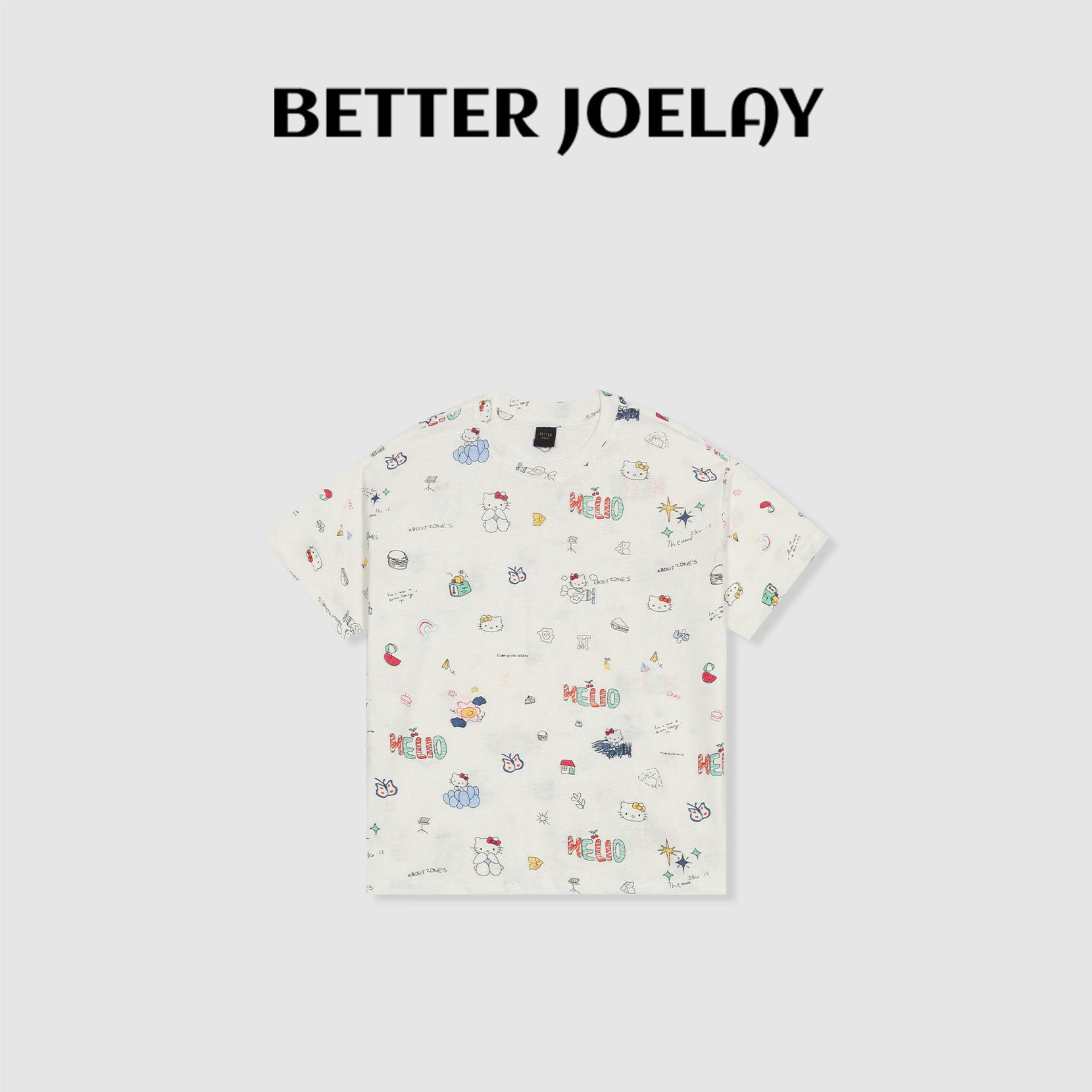 BETTER JOELAY -中版【凯蒂杂物】百搭微宽松短袖T恤休闲风KKH3053