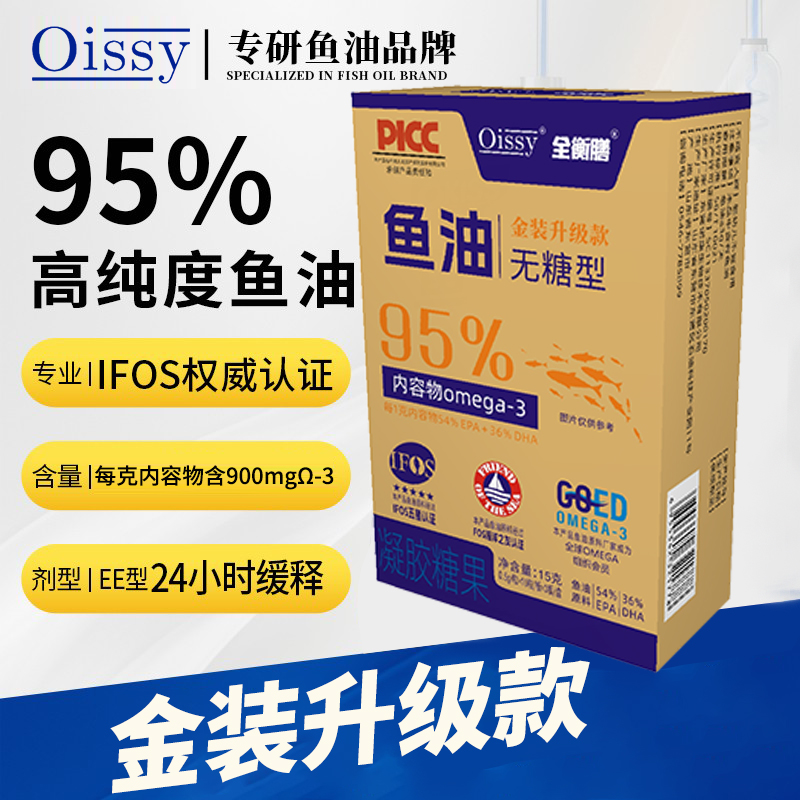 【4盒到手120粒】集团补贴Omega-3≥95%高纯度深OISSY海鱼油