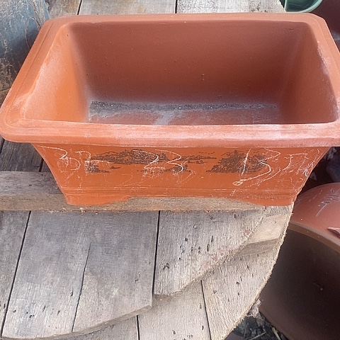 紫砂中国宜兴紫砂花盆，