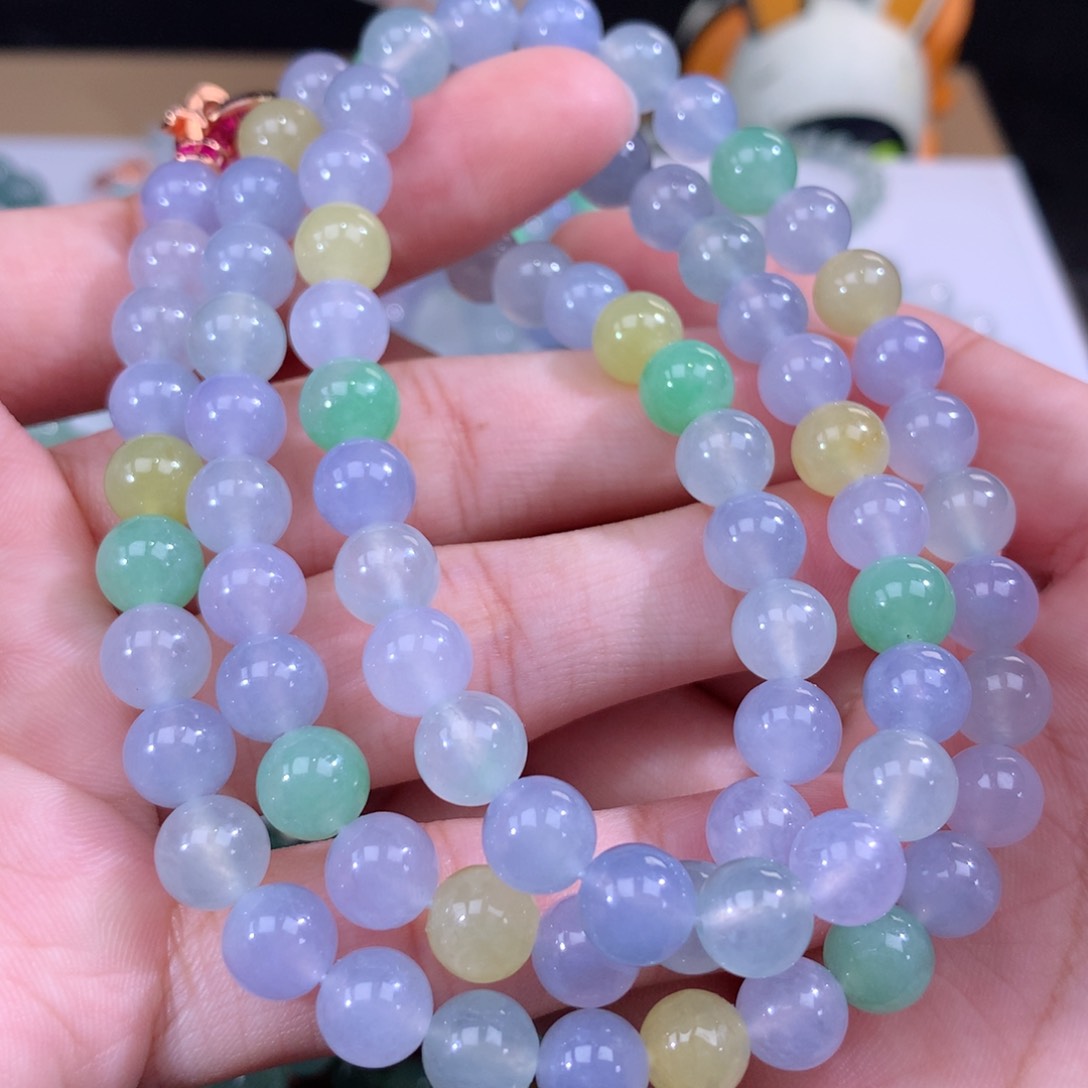 翡翠手链未镶嵌卡8m m