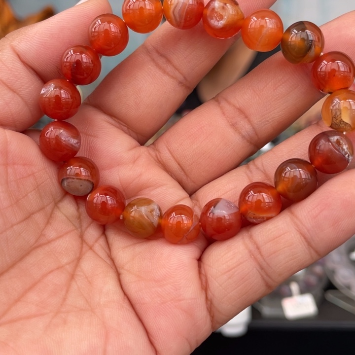 水晶手串未镶嵌开口笑玛瑙手串