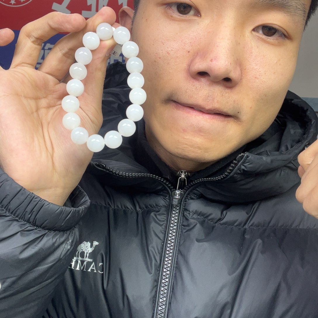 和田玉手链未镶嵌多样性野牛沟羊脂玉卡12货头