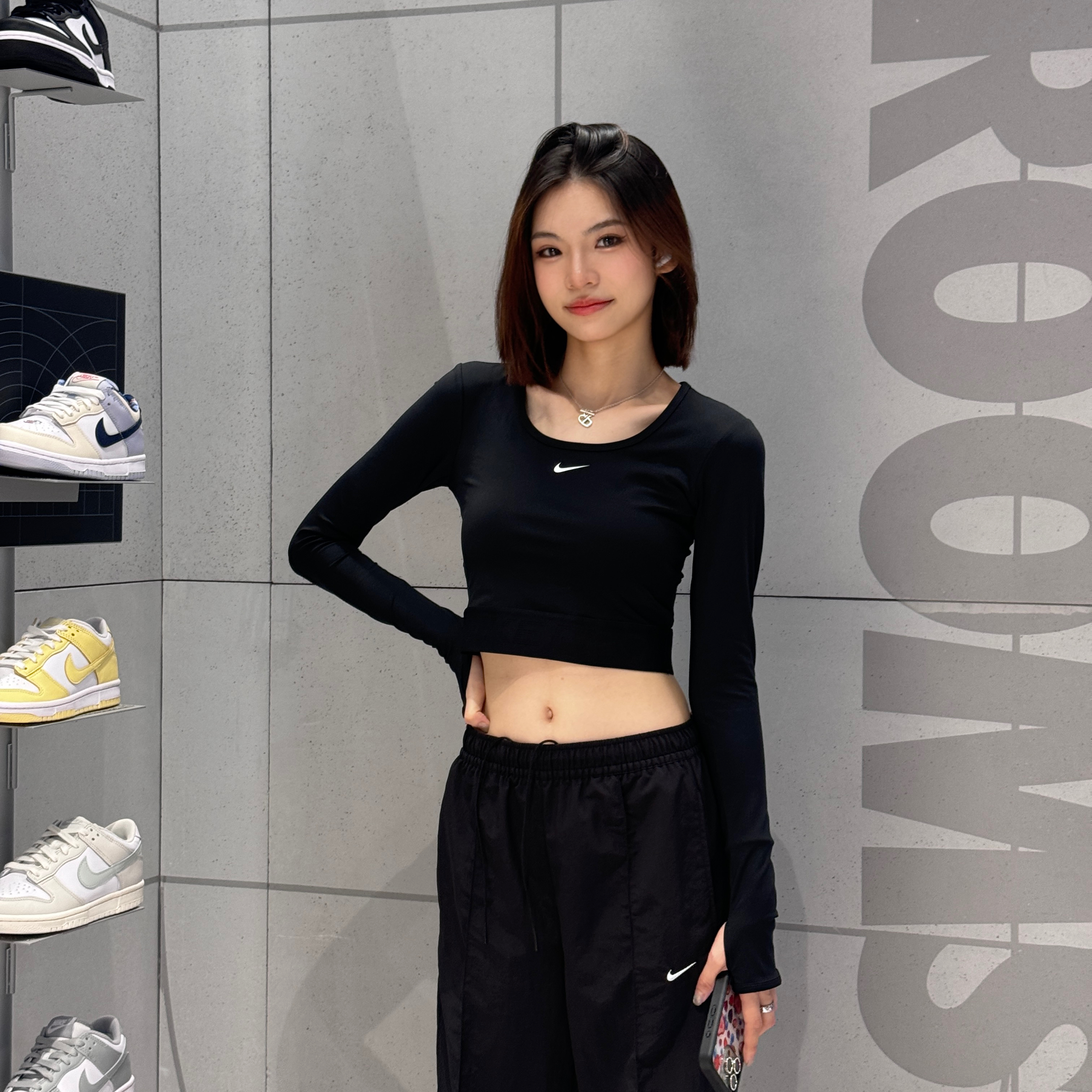 【滔搏联动】NIKE耐克AS W NP DF LSTOP女子黑色运动长袖HV9993-010