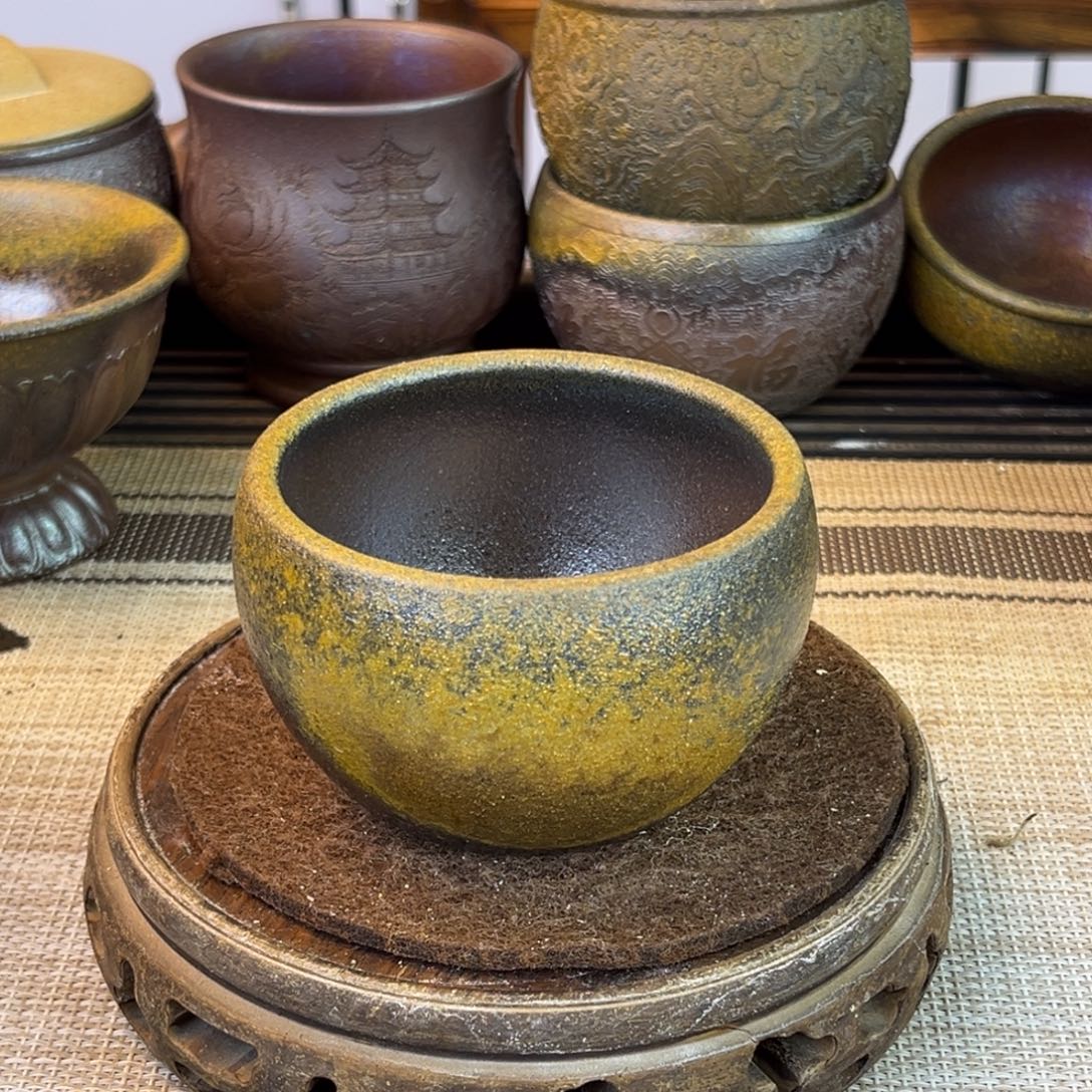 茶壶紫砂底槽清柴烧150cc