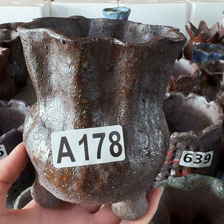 内口8高12粗陶手工制作