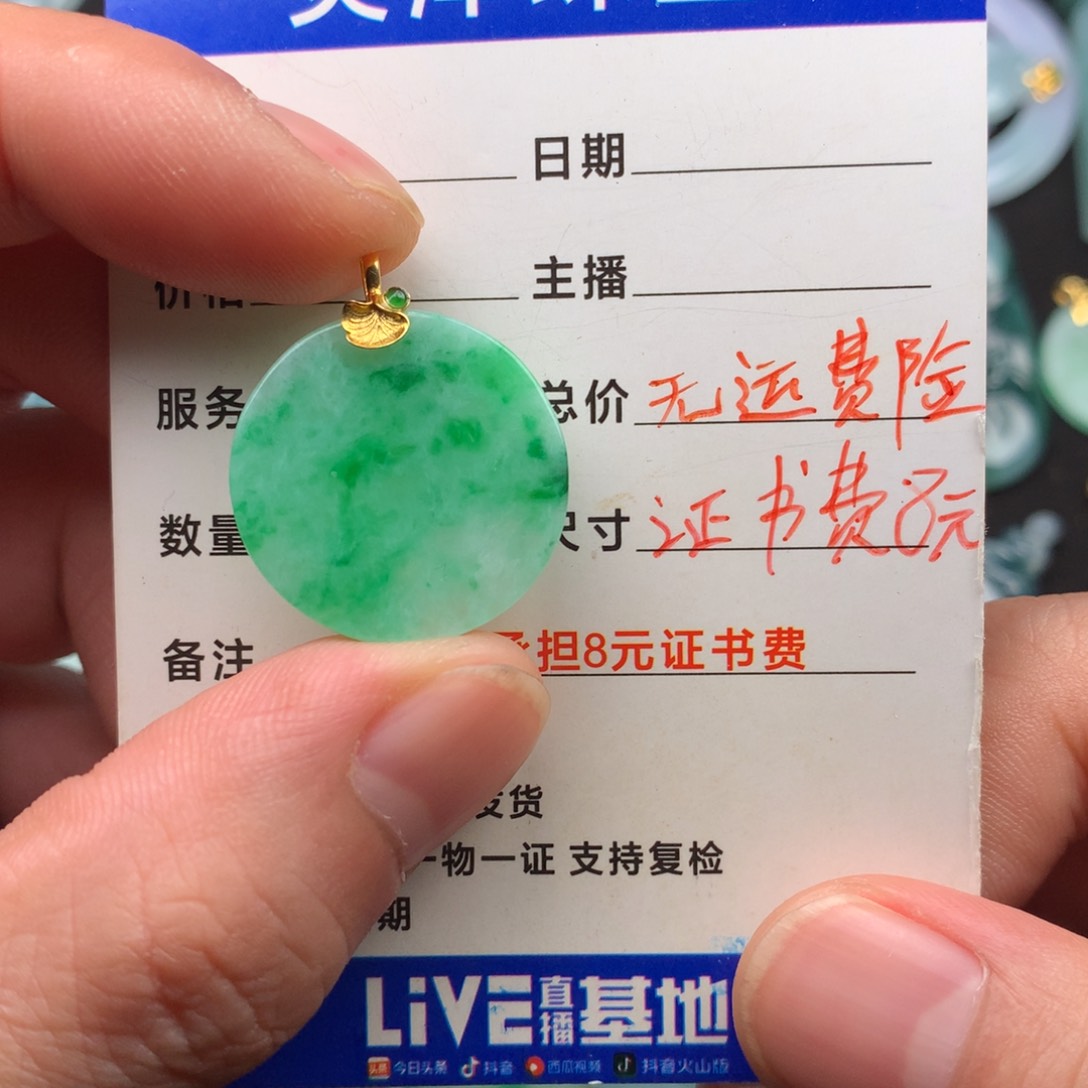 翡翠颈饰未镶嵌浅****葵