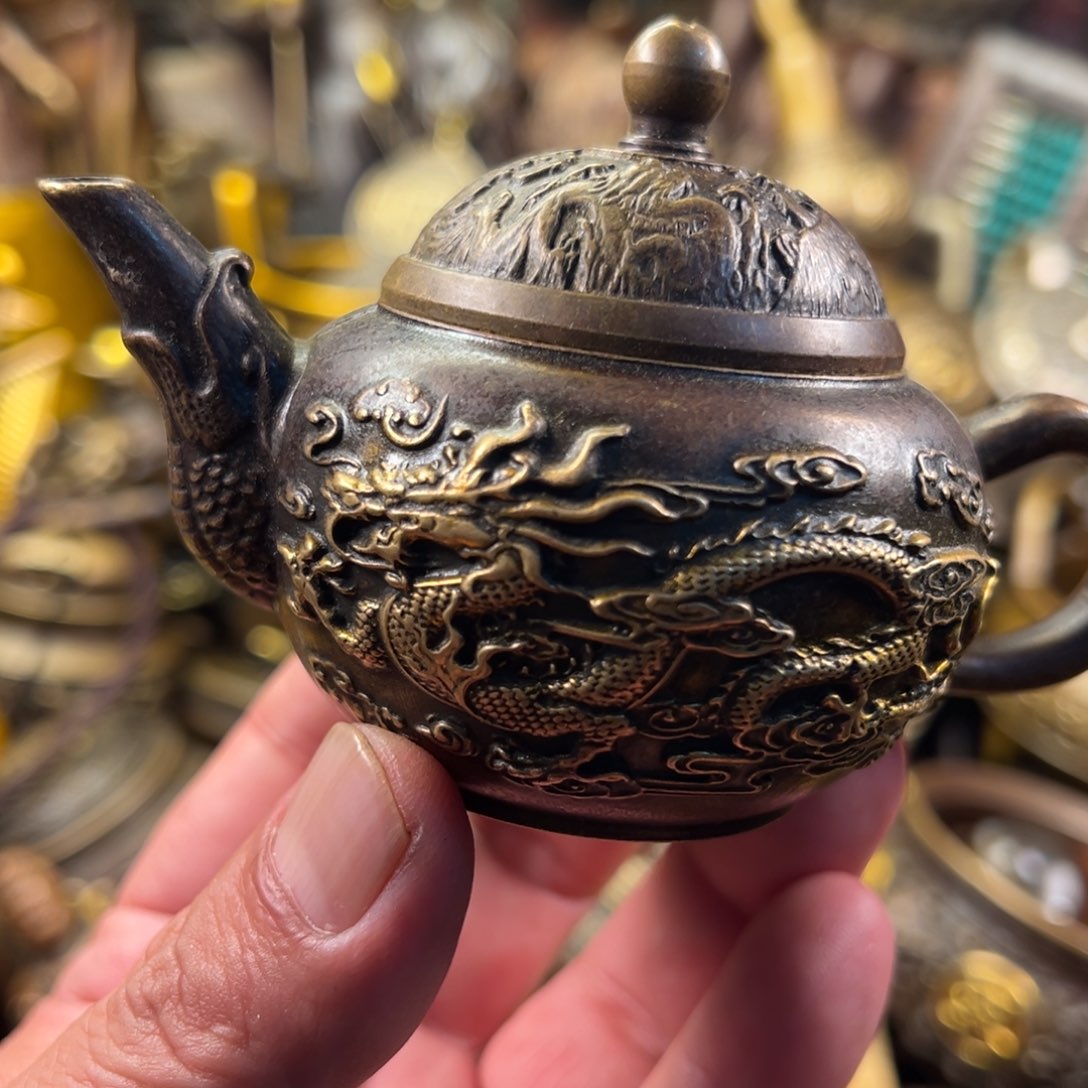 茶壶香炉铜器摆件