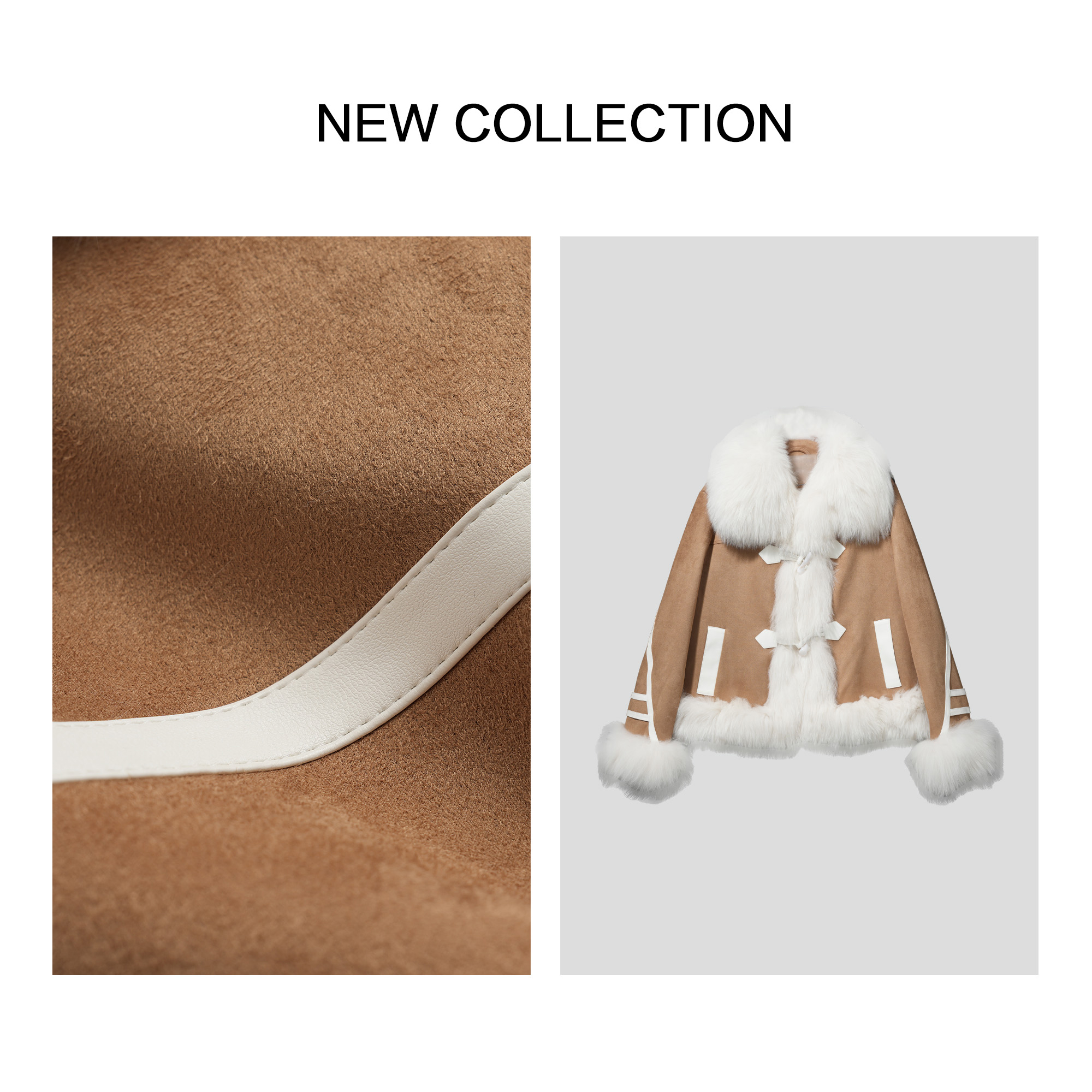 【龙哥专属】 Z1F57001BB冬季保暖高定设计感毛毛鹅绒羽绒外套