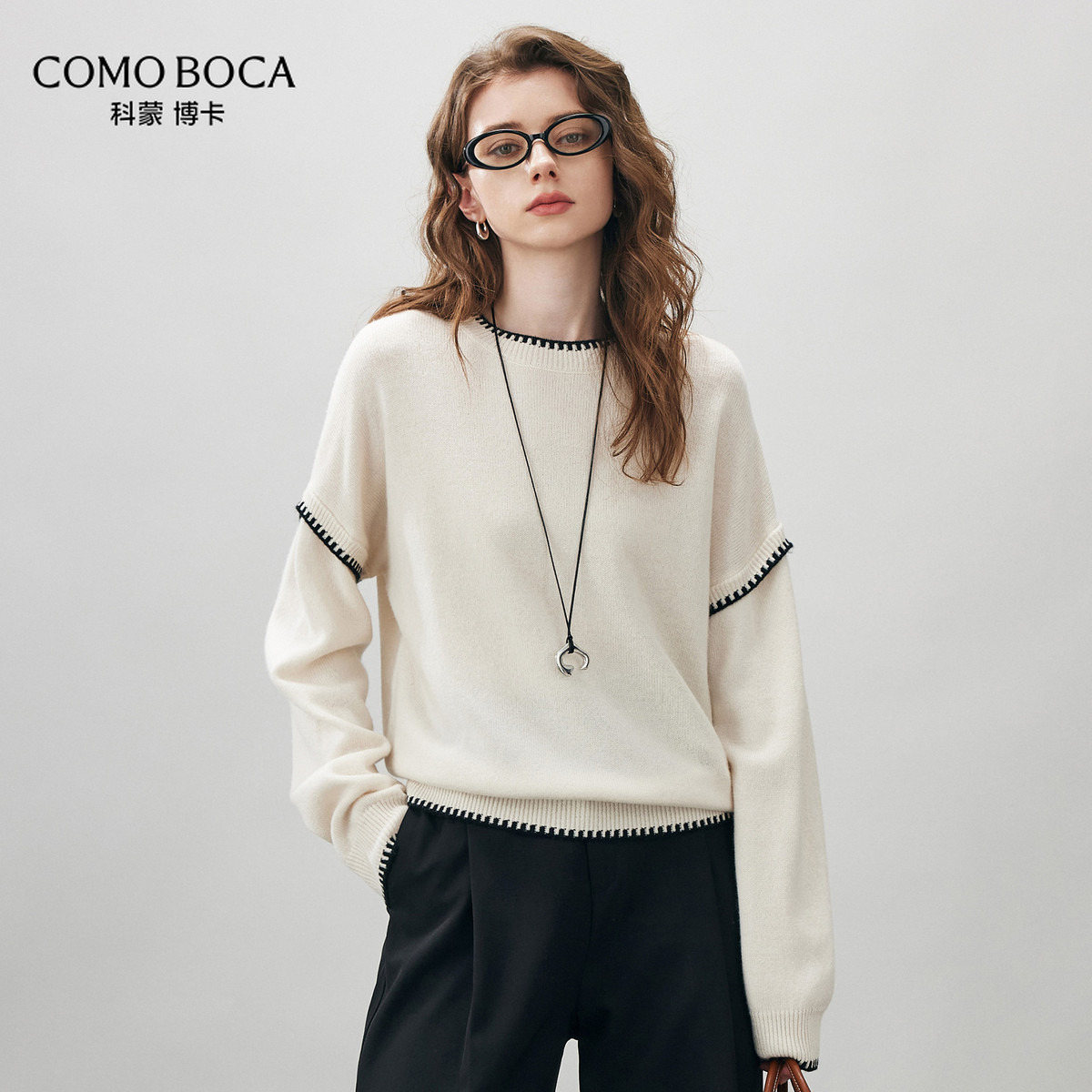 【慵懒小香风】加厚绵羊毛衫圆领女秋冬针织毛衣打底套衫KST1164