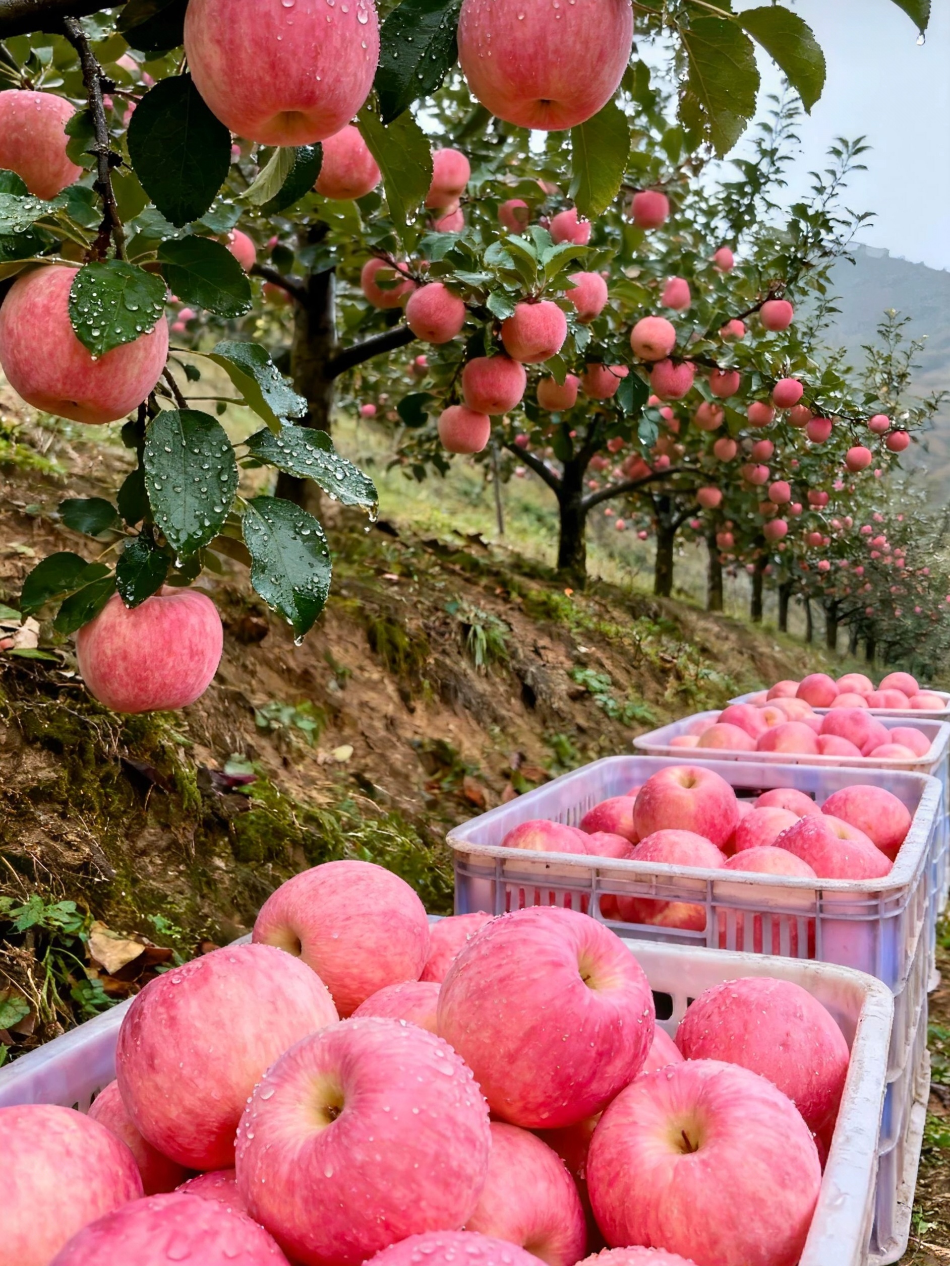 陕西红富士苹果新鲜当季脆甜多汁冰糖心水果