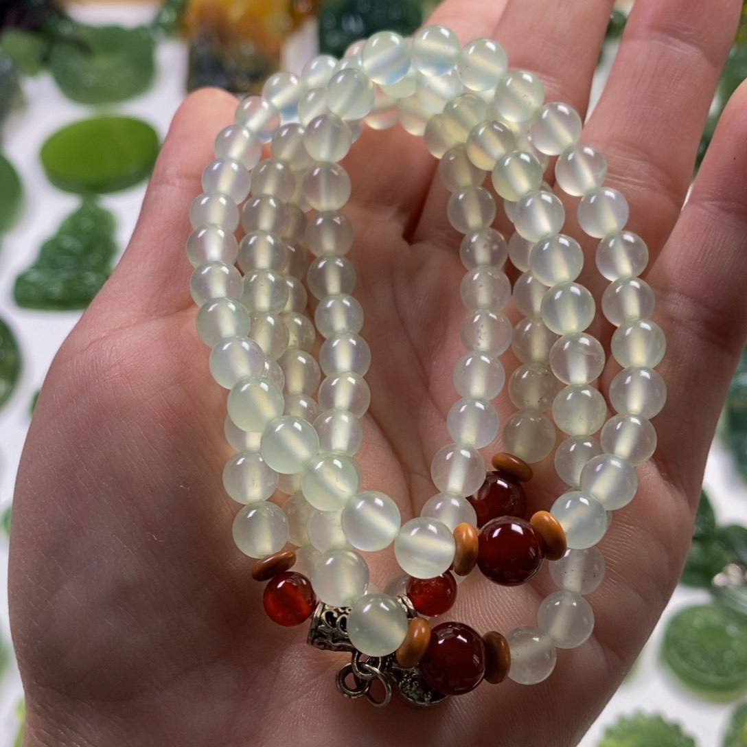 蛇纹石玉手链未镶嵌