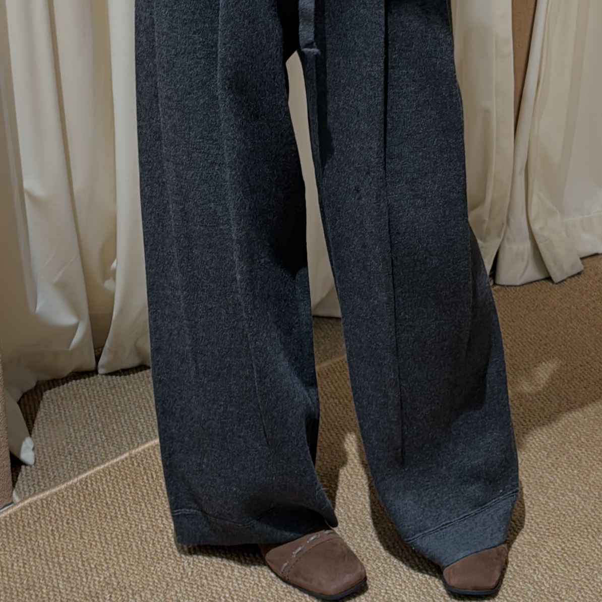 升级版垂坠版型正～定制纱线针织羊毛裤百搭休闲裤