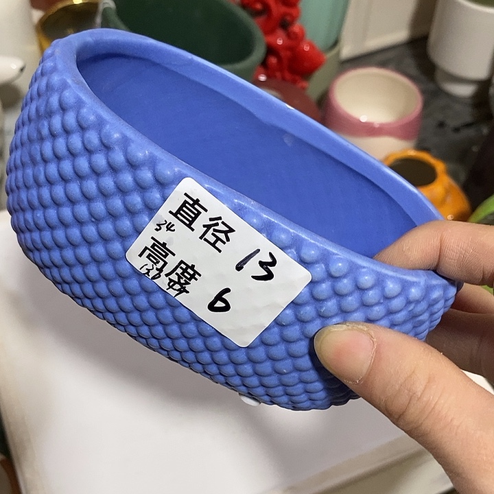 陶瓷花盆有孔 瑕疵介意勿拍 