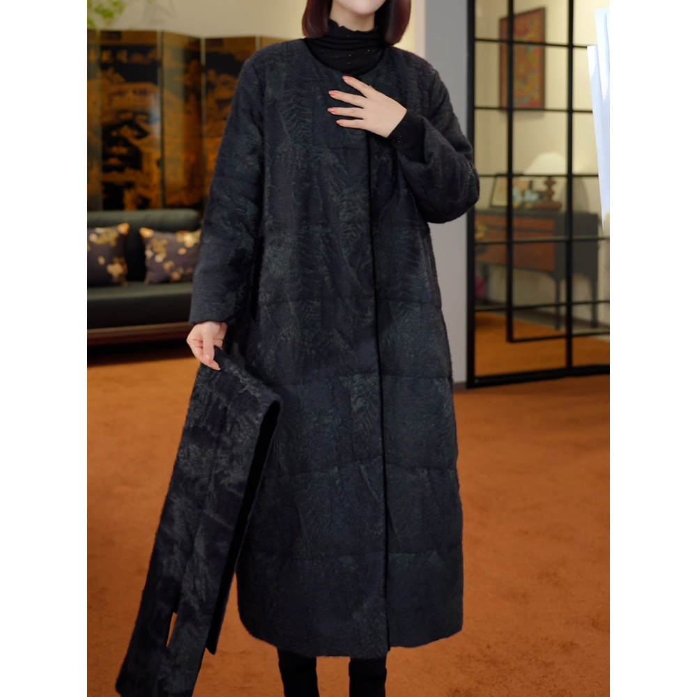 高档时尚洋气保暖棉服女2025秋冬新款气质百搭宽松显瘦中长款外套