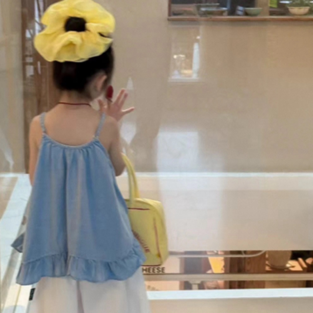 档口同款女宝夏季薄牛仔吊带