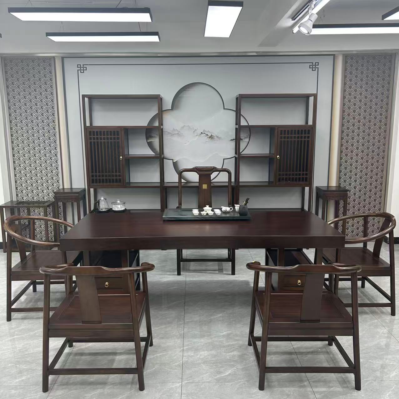 定制大板专属------链接楠天门乌金大板茶桌椅组合专属定制链接