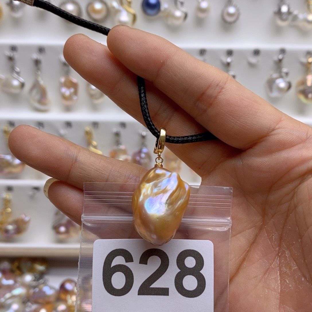 淡水珍珠颈饰银S925镶嵌628