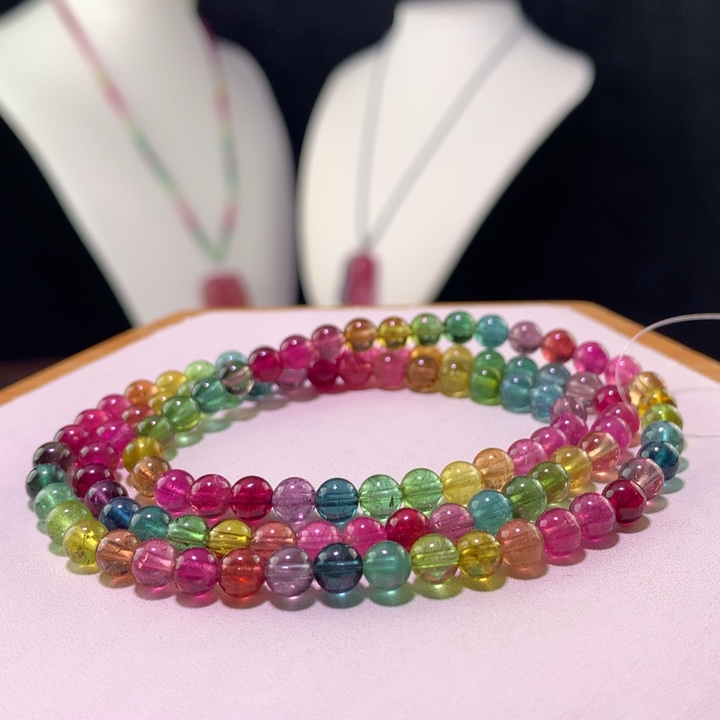 双色碧玺手链未镶嵌