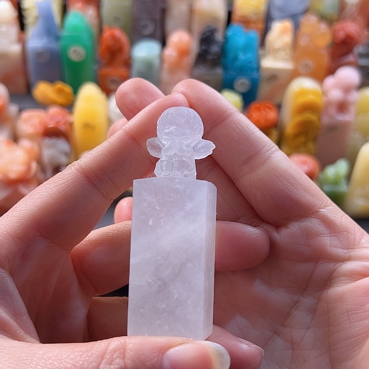 老挝石印石凝***兮手工定制2.1厘米，天使
