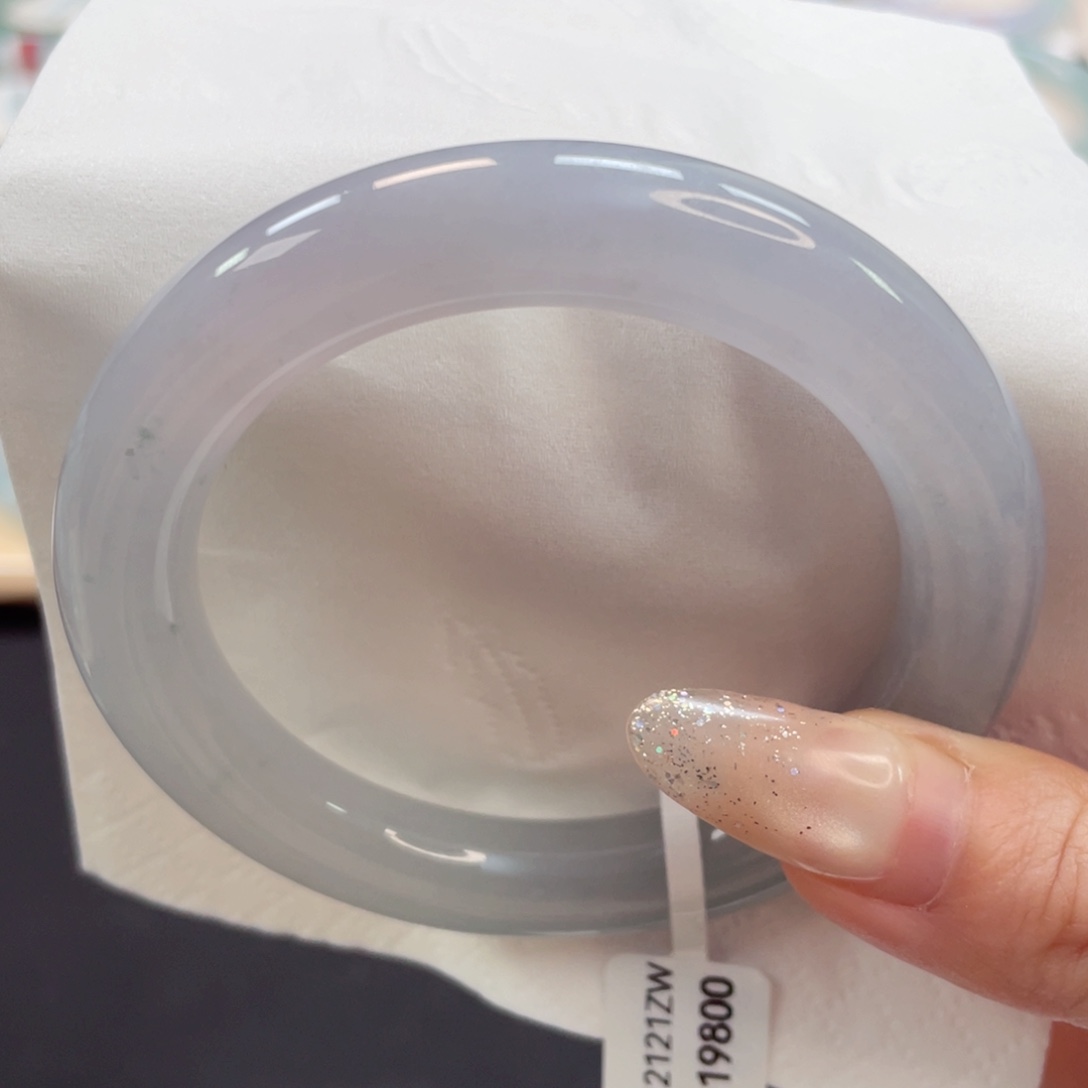 未镶嵌手镯翡翠55.2新货淡芋泥紫冰胶胶8号