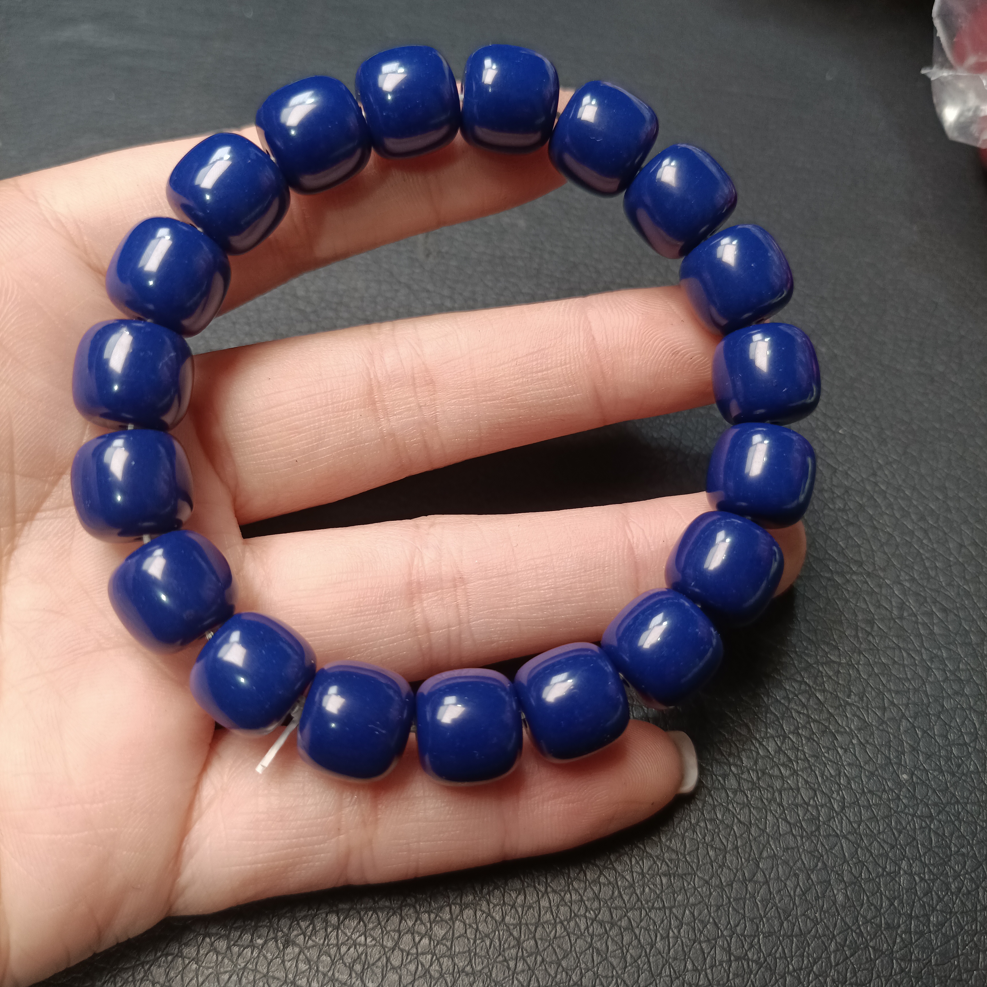 B 290 卡12 老型直切青金手串