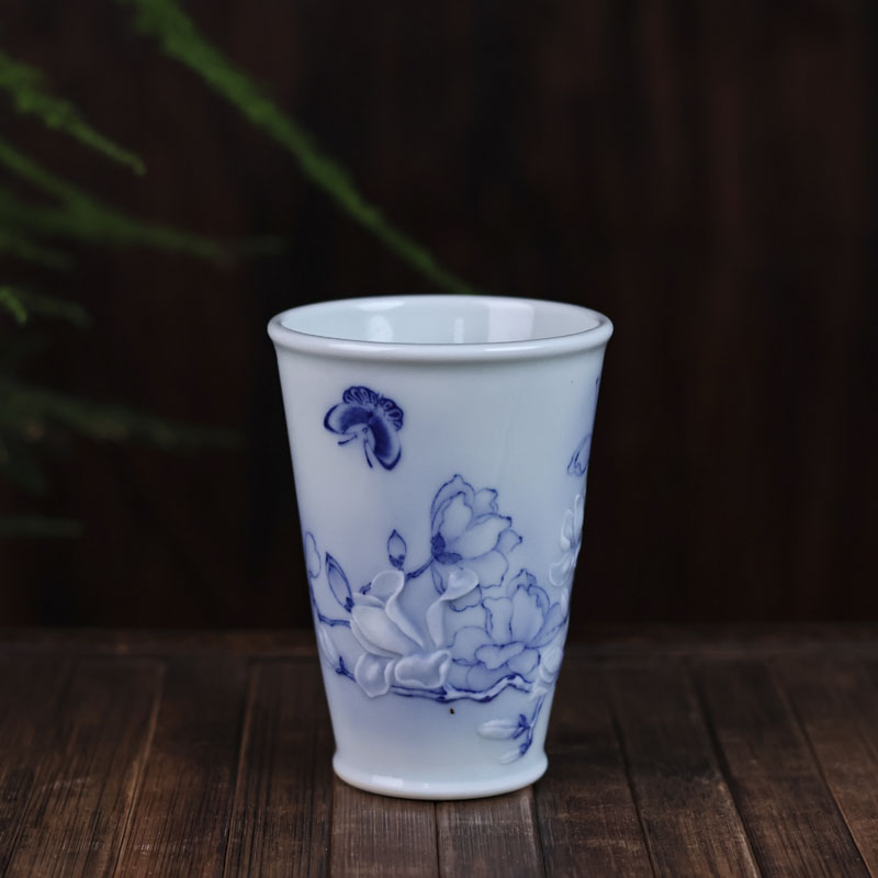 【九姐爱喝茶】玉兰堆雕杯（青樵S0033）