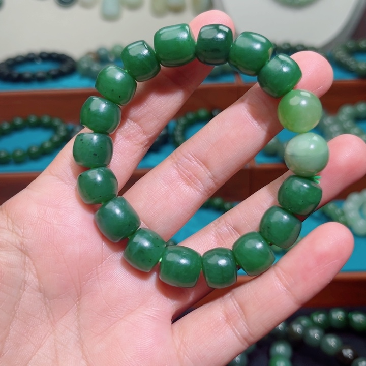 农***夫和田玉未镶嵌手链卡12